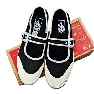 Vans Mary Jane Sneakers – Ballerina Black, Light Blue Trim, NWT w/ Box Size 8.5